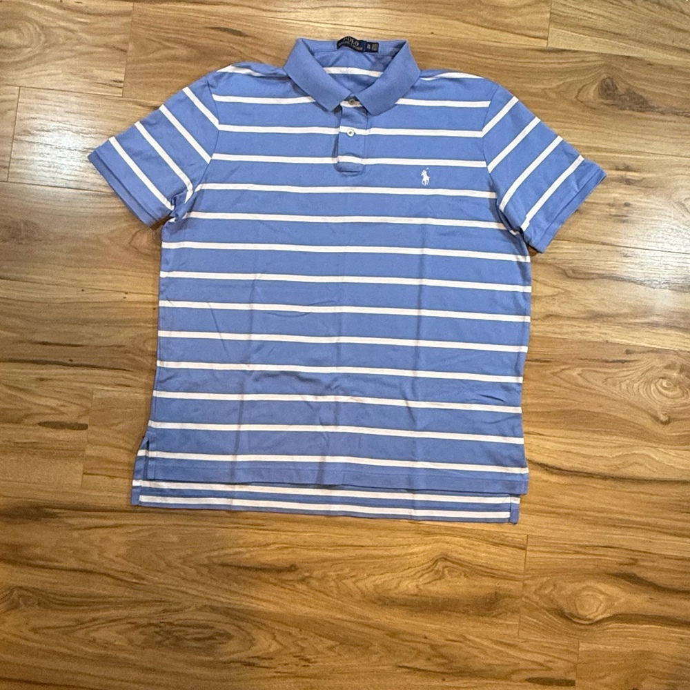 Polo Ralph Lauren Men’s XL Stripe Polo Shirt Blue